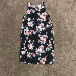 Planet Gold Black Floral Midi Dress